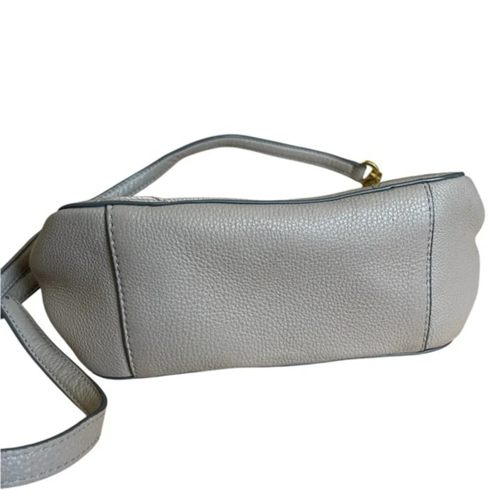 Tory‎ Burch EUC Frances Leather Mini Crossbod/shoulder Bag french Grey